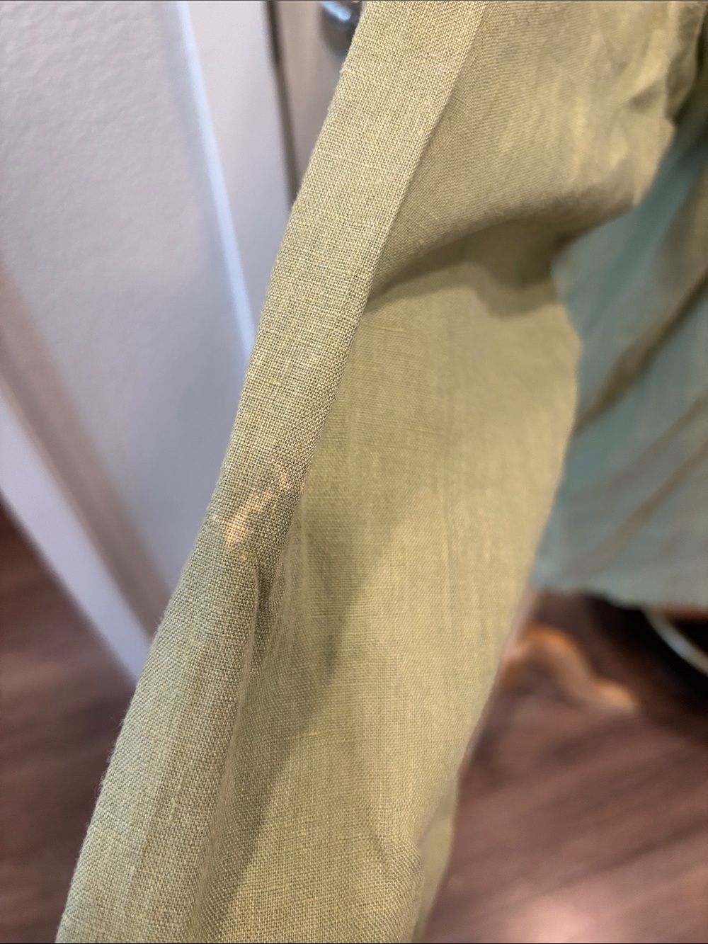 GUC Flax by Jeanne Engelhart Light Olive Linen Relaxed Button-Down Shirt - Picture 5 of 9